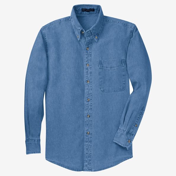 Port Authority Tall Long Sleeve Denim Shirt