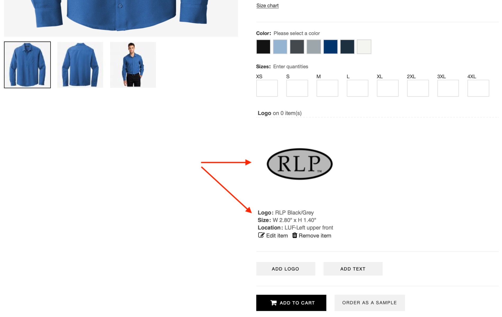 RLP UNIFORM Logo Embroidery